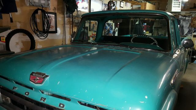 1962 Turquoise Ford F-100 Standard Cab Pickup