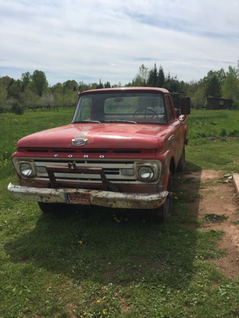 1962 red Ford F-150 pickup