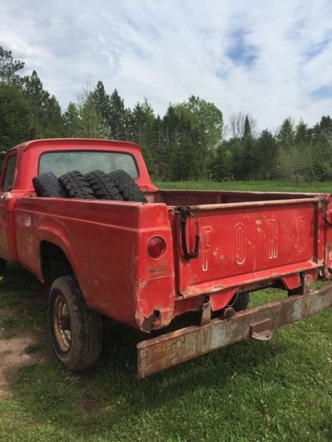 1962 red Ford F-150 pickup