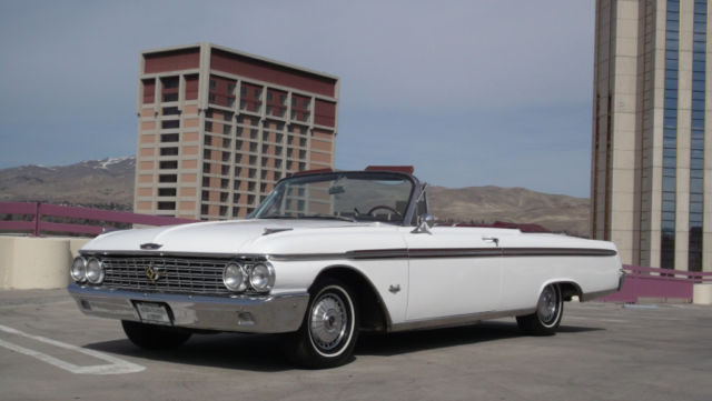 1962 White Ford Fairlane Sunliner Convertible --
