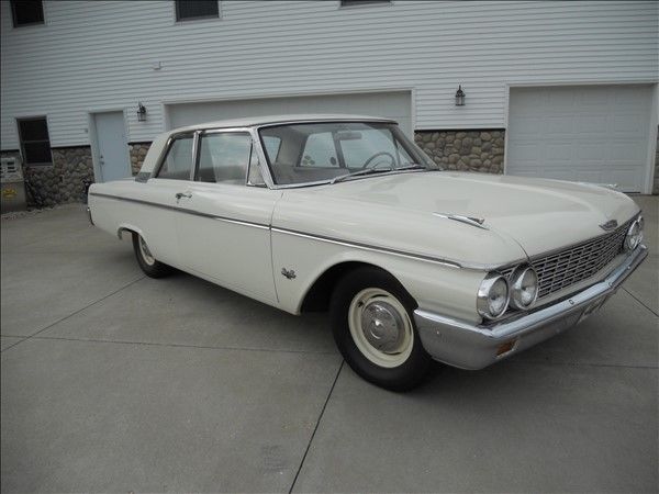 1962 White Ford Galaxie Two door post