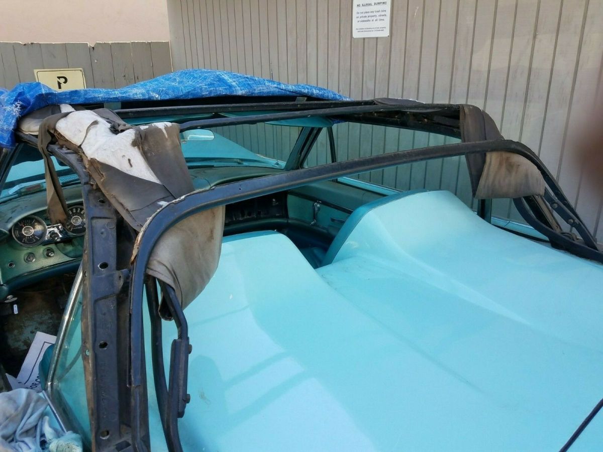 1962 Turquoise Ford Thunderbird Convertible