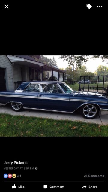 1962 Blue Ford Galaxie Coupe