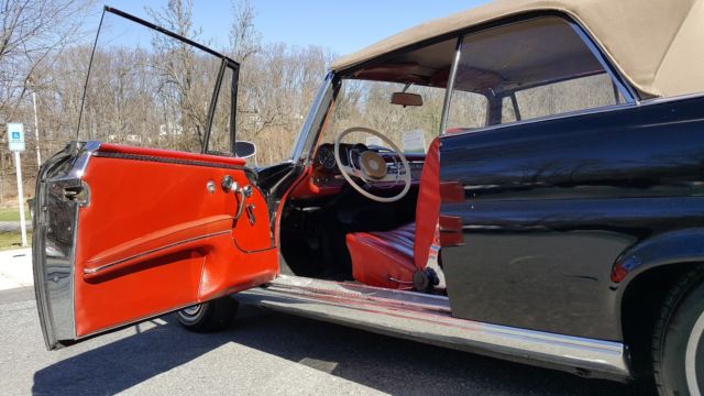 1962 Black Mercedes-Benz 220SE Convertible