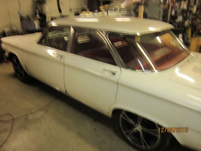 1962 White Chevrolet Corvair Sedan