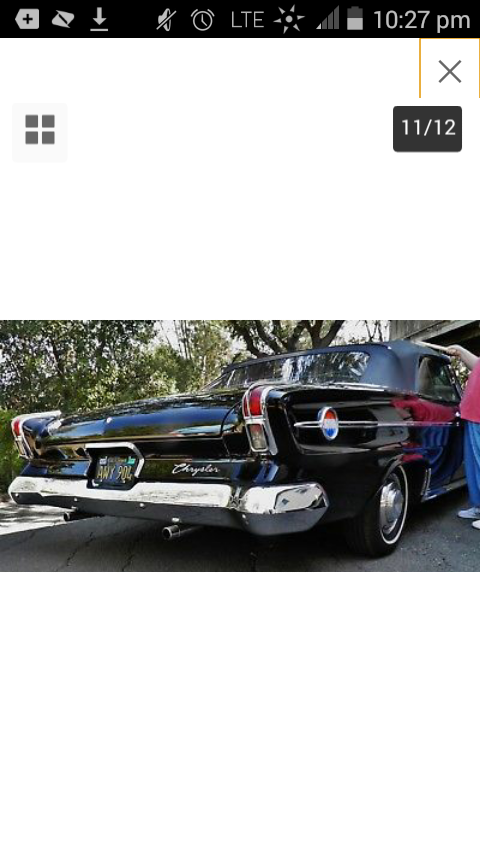 1962 Black Chrysler 300 Series Convertible