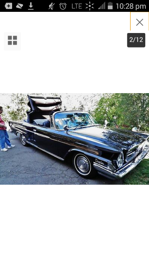 1962 Black Chrysler 300 Series Convertible