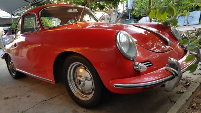 1962 Red Porsche 356 Coupe