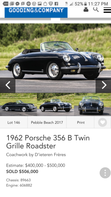 1962 Ruby Red 6202 Porsche 356 Cabriolet