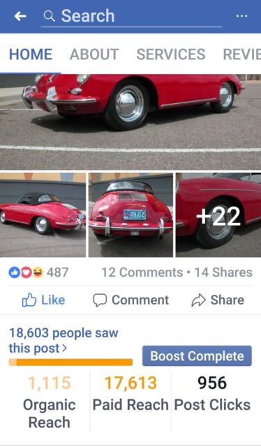 1962 Ruby Red 6202 Porsche 356 Cabriolet
