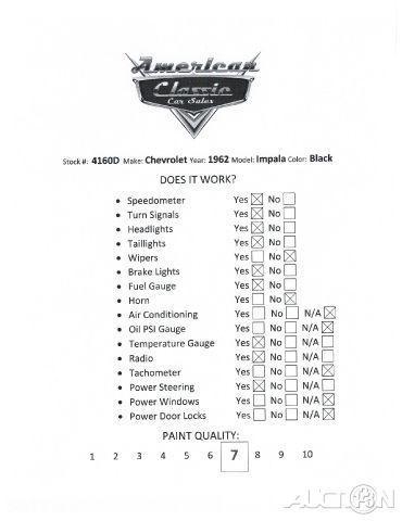 1962 Black Chevrolet Bel Air/150/210