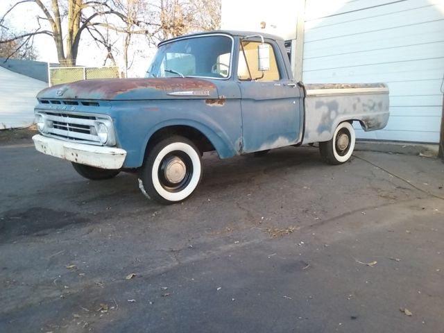 1962 Blue Ford F-100 Standard Cab Pickup