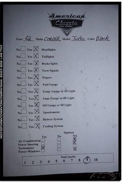 1962 Black Chevrolet Corvair