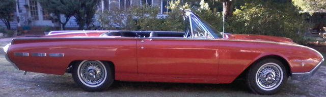 1962 Red Ford Thunderbird Convertible