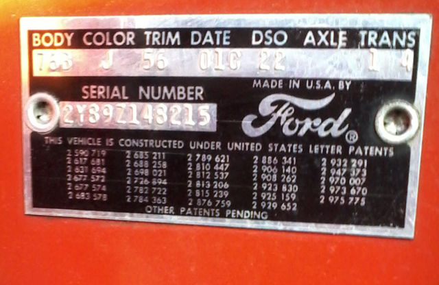 1962 Red Ford Thunderbird Convertible