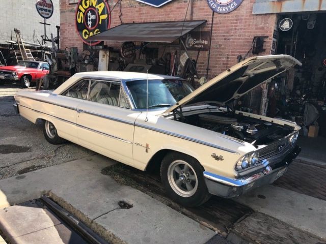 1963 White Ford Galaxie 2 door