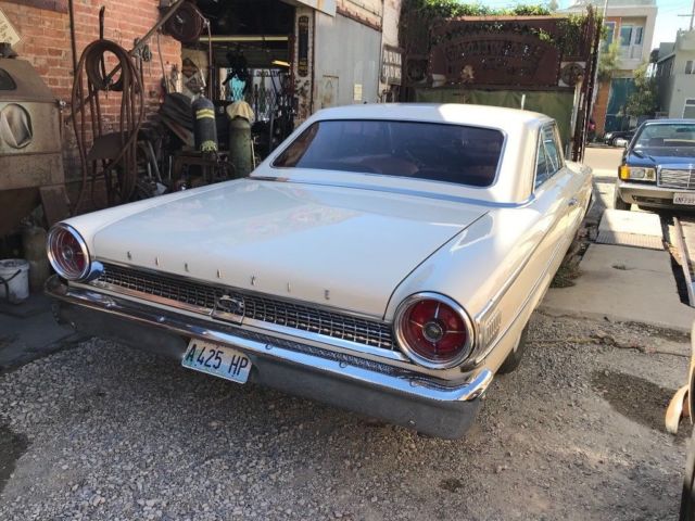 1963 White Ford Galaxie 2 door
