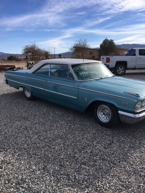 1963 Ming Green/Corinthian white top Ford Galaxie Fastback