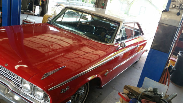 1963 Red Ford Galaxie Fastback