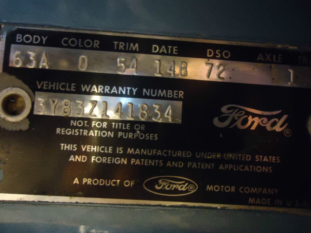 1963 Blue Ford Thunderbird Coupe