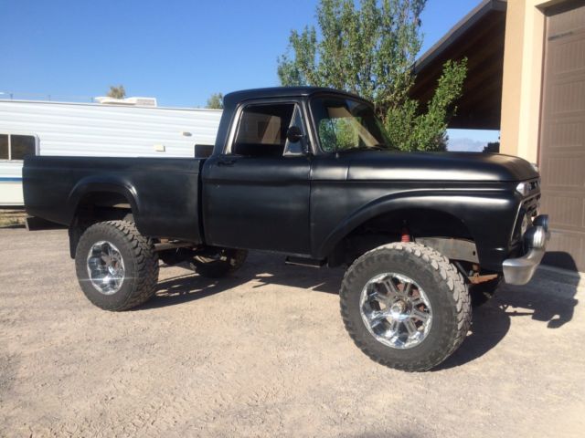 1963 Black Ford F-100 Extended Crew Cab Pickup