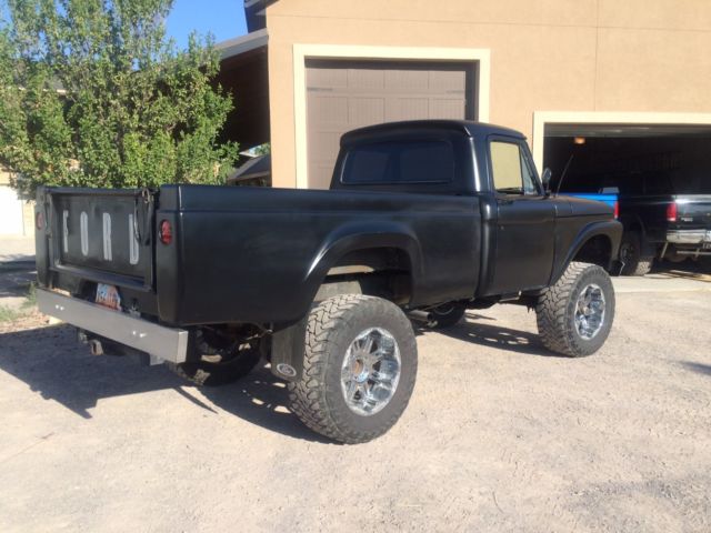 1963 Black Ford F-100 Extended Crew Cab Pickup