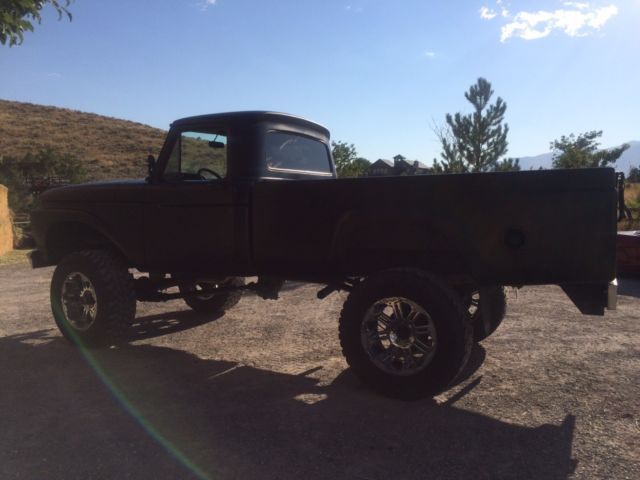 1963 Black Ford F-100 Extended Crew Cab Pickup