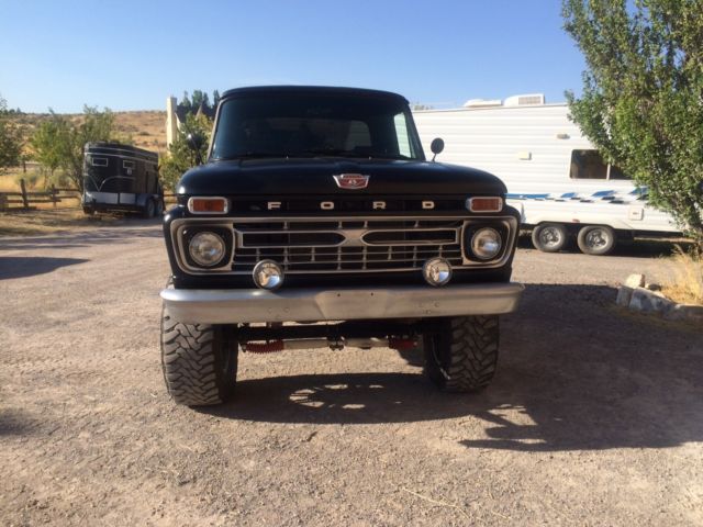 1963 Black Ford F-100 Extended Crew Cab Pickup