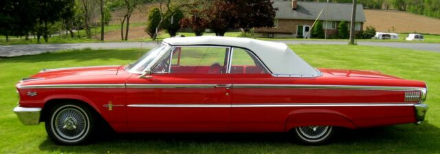 1963 Red Ford Galaxie Convertible