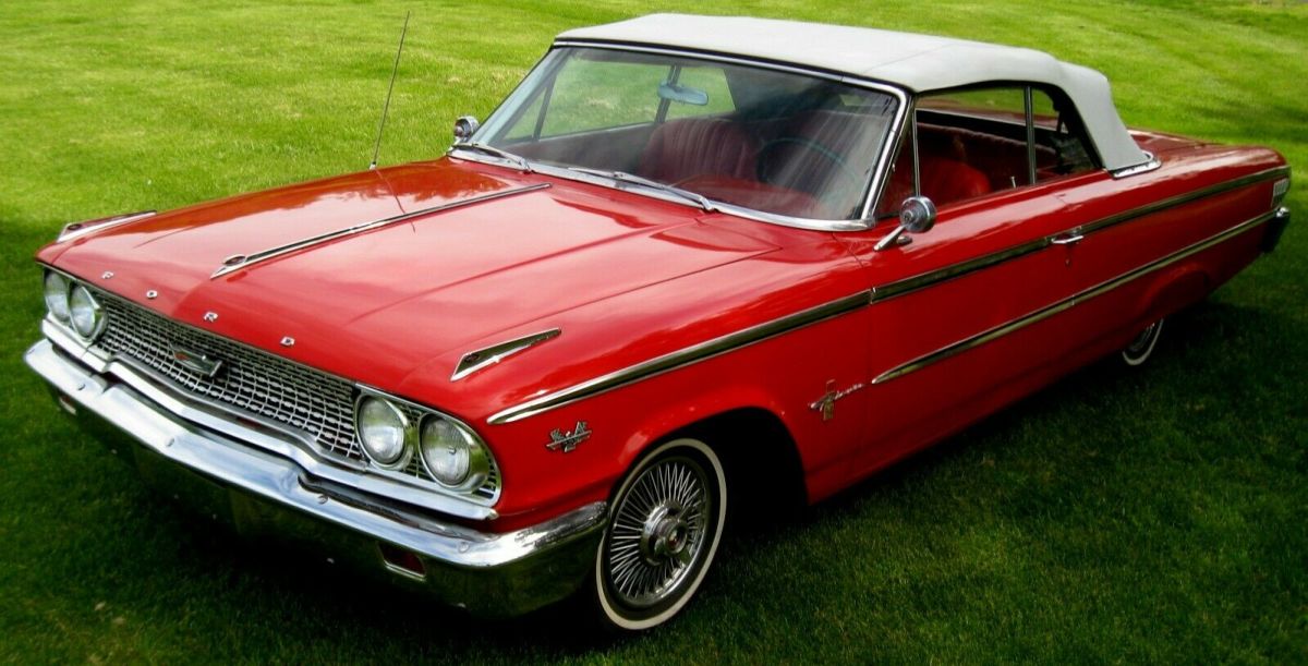 1963 Red Ford Galaxie Convertible