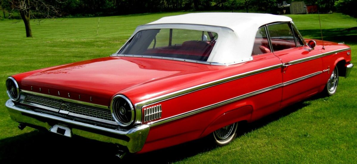 1963 Red Ford Galaxie Convertible