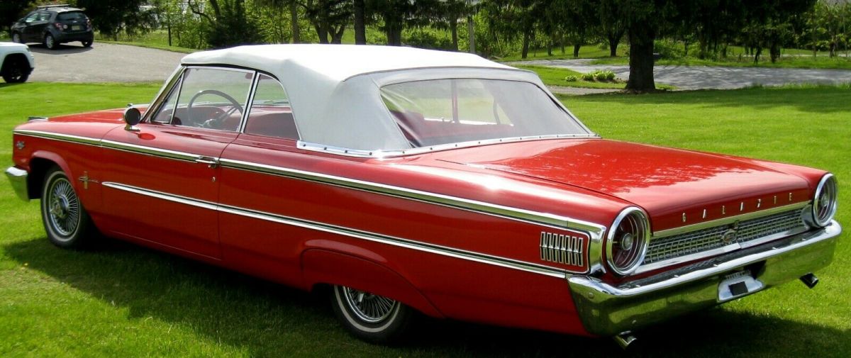 1963 Red Ford Galaxie Convertible