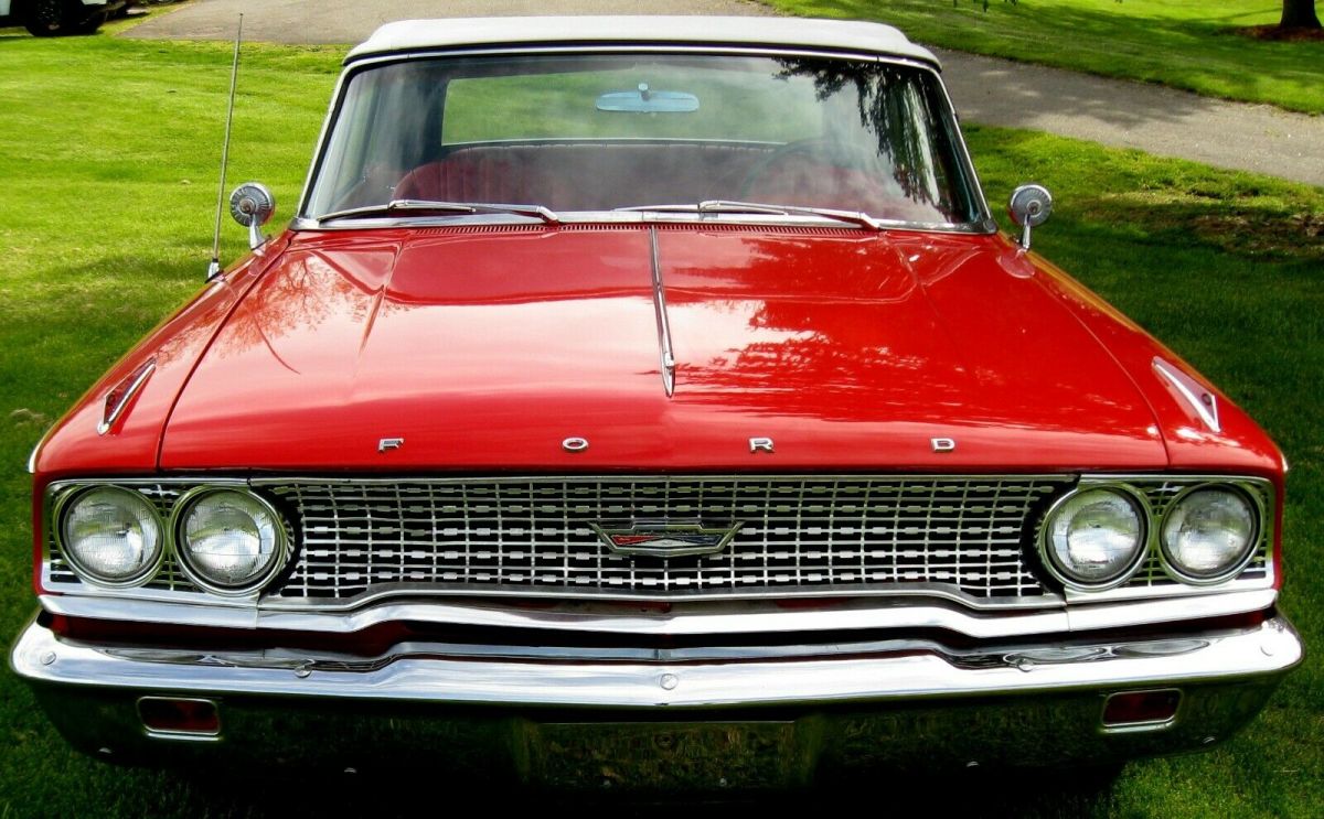 1963 Red Ford Galaxie Convertible