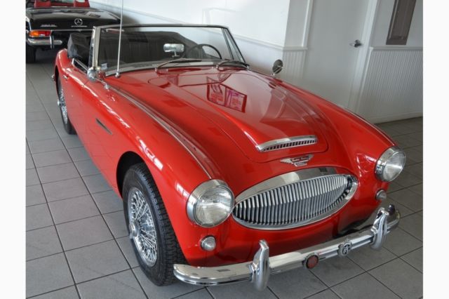 1963 Red Austin Healey MKII Convertible