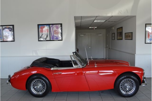 1963 Red Austin Healey MKII Convertible
