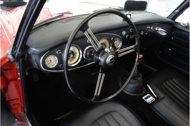 1963 Red Austin Healey MKII Convertible