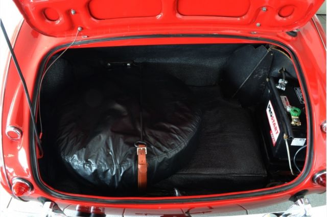 1963 Red Austin Healey MKII Convertible