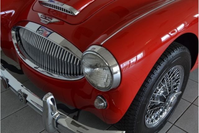 1963 Red Austin Healey MKII Convertible