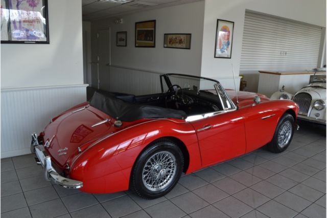 1963 Red Austin Healey MKII Convertible