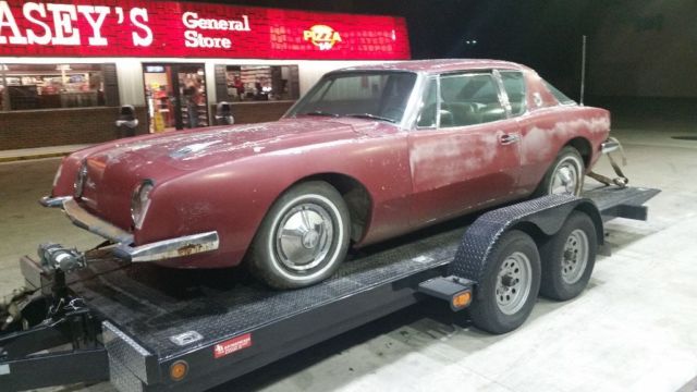 1963 Maroon Studebaker Avanti Coupe