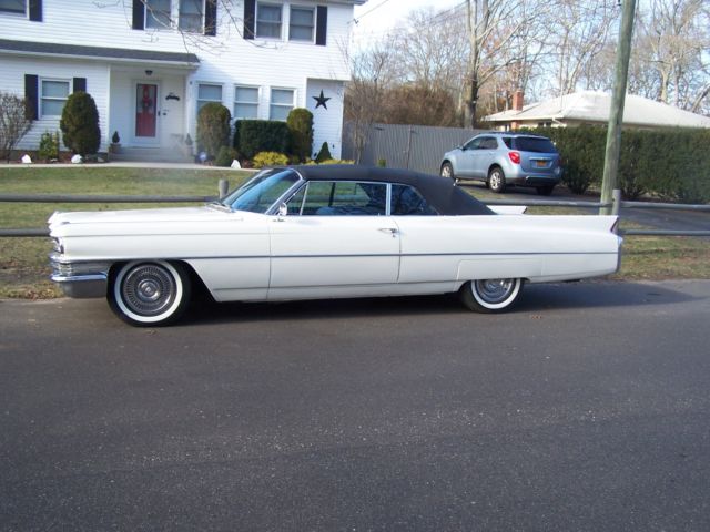 1963 WHITE Cadillac DeVille Convertible