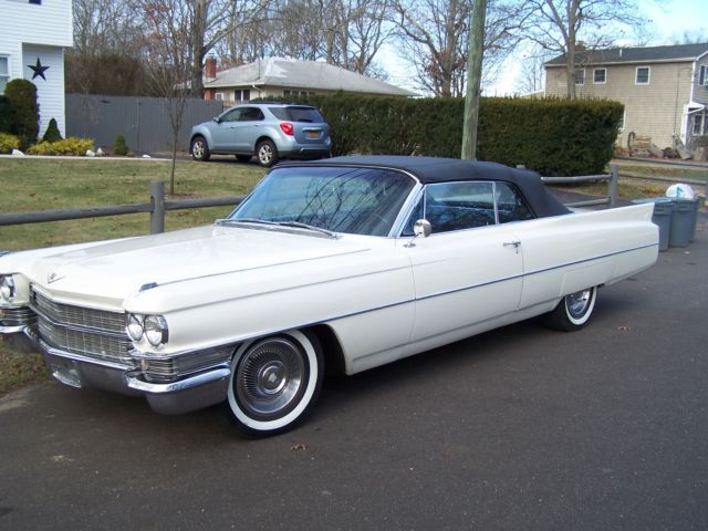 1963 WHITE Cadillac DeVille Convertible