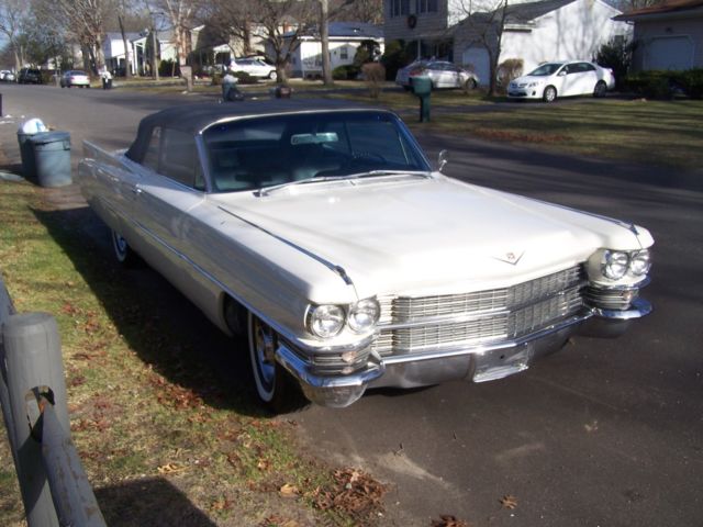 1963 WHITE Cadillac DeVille Convertible