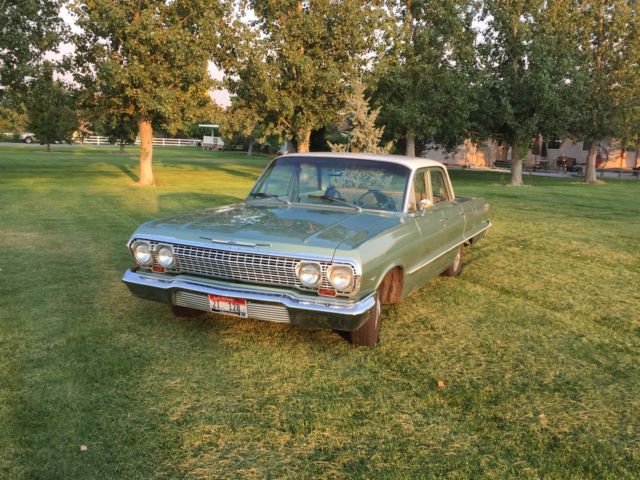1966 Teal Chevrolet Bel Air/150/210 Sedan