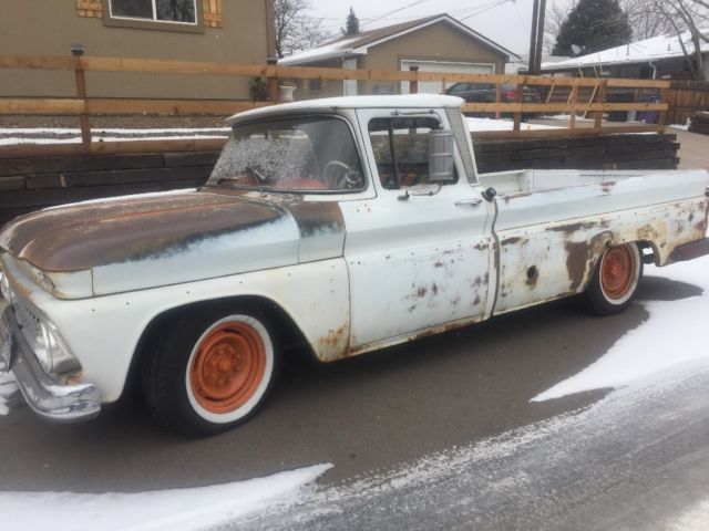 1963 White Chevrolet C-10 Long bed