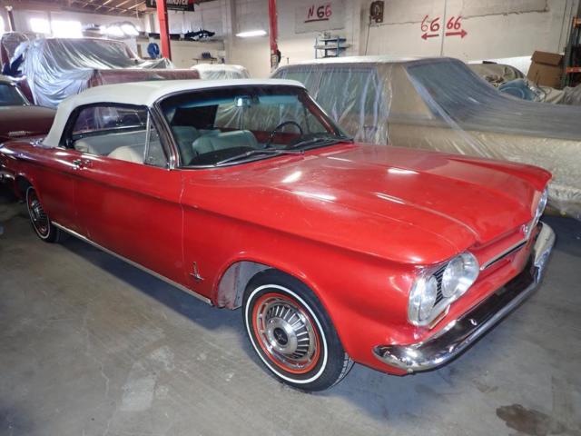 1963 Red Chevrolet Corvair Convertible
