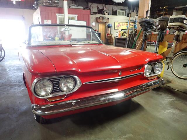 1963 Red Chevrolet Corvair Convertible