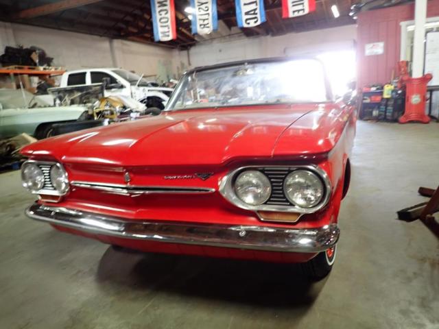 1963 Red Chevrolet Corvair Convertible