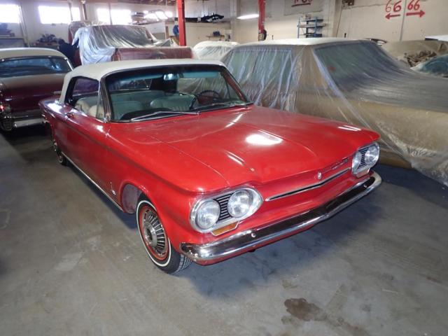 1963 Red Chevrolet Corvair Convertible