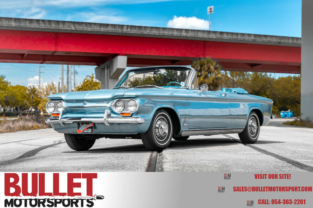 1963 Blue Chevrolet Corvair Convertible